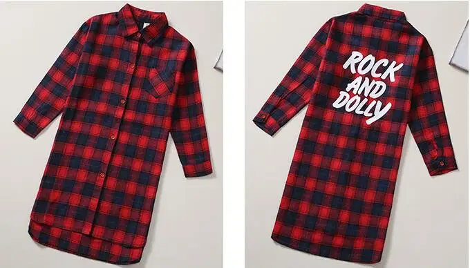 Do not add cotton От 5 до 16 лет; Осенняя длинная рубашка в клетку для девочек; Одежда для девочек; школьные рубашки для девочек-подростков; блузка для девочек; детская блузка в клетку; детская одежда - Цвет: Do not add cotton