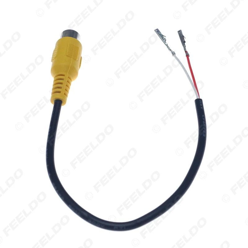 FEELDO 1 шт. RCA Гнездовой разъем с обжимом провода 2 контактный терминал для DIY