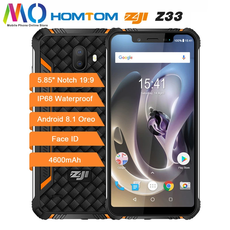 Оригинальный водонепроницаемый телефон HOMTOM ZOJI ZJI Z33 IP68 четырехъядерный 3 ГБ 32 4600