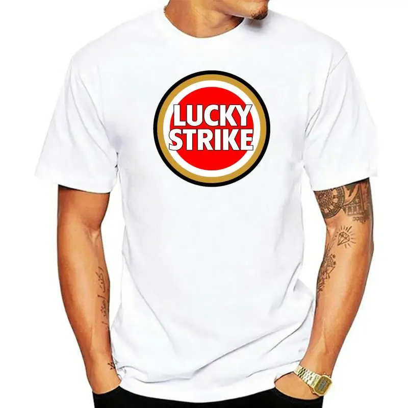 

Футболка Lucky Strike с эффектом потертости, хлопковая Футболка в винтажном стиле с принтом цвета хаки, высокого качества