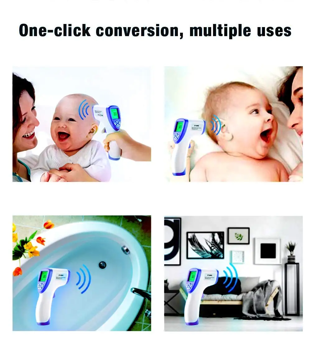 Цифровой Инфракрасный Бесконтактный цифровой термометр с функцией оповещения о