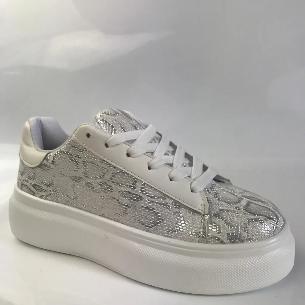 Женские парусиновые туфли со змеиным принтом летняя повседневная обувь из