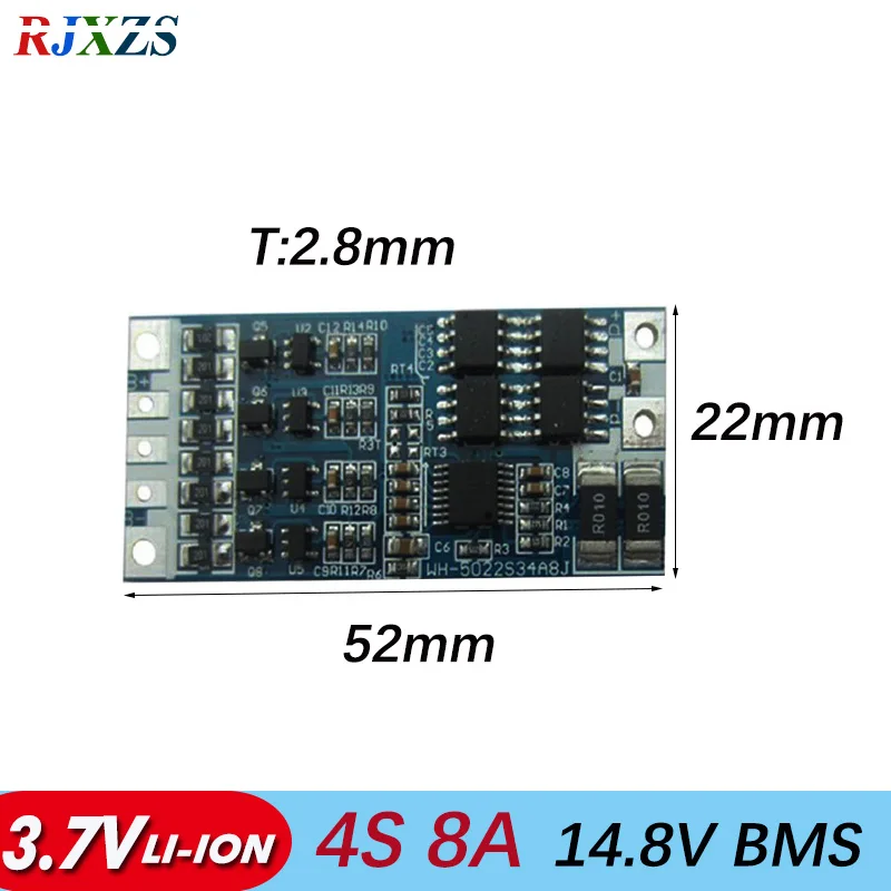 4S 8A 14.8V li ion bms pcm BMS PCM плата защиты литиевых аккумуляторов с функцией балансировки