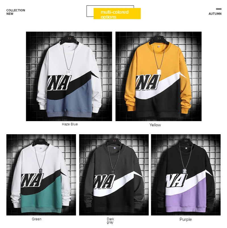 

2021Spring Men Casual Sweatshirts Harajuku Printed Men Oversized Hoodies Korean Man Casual Loose Pullovers Fashion Hoodie Men