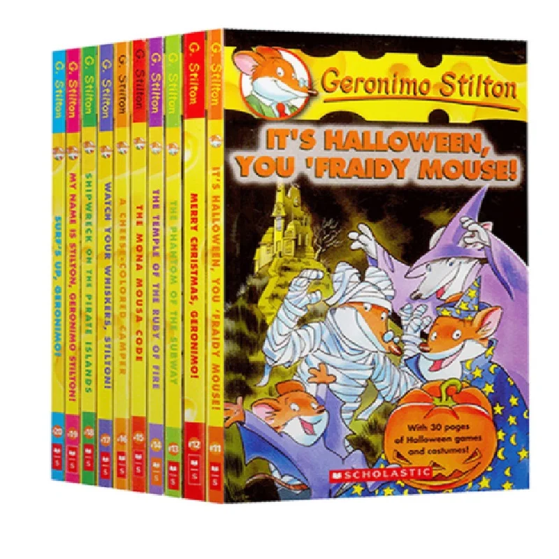 10 книг Geronimo Stilton 11 20 Humor Adventure Исследуйте смелые комикс фантастика для родителей и