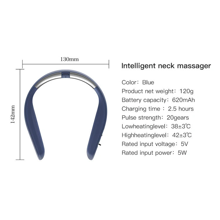 

New Techlove Model Portable Neck Massager Products Electric Pulse EMS Heating with 5 Massage Mode Smart Cervical Neck Massager