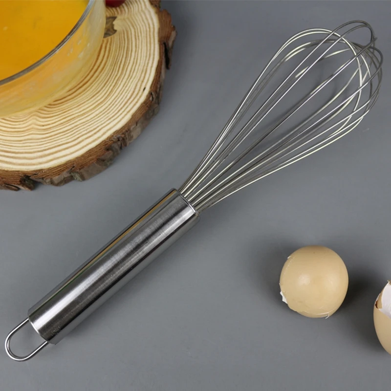 

2021 New Inch Creative Kitchen Baking Tools Manual Stainless Steel Whisk Hand Blender Household Small Stirring Rod 16line
