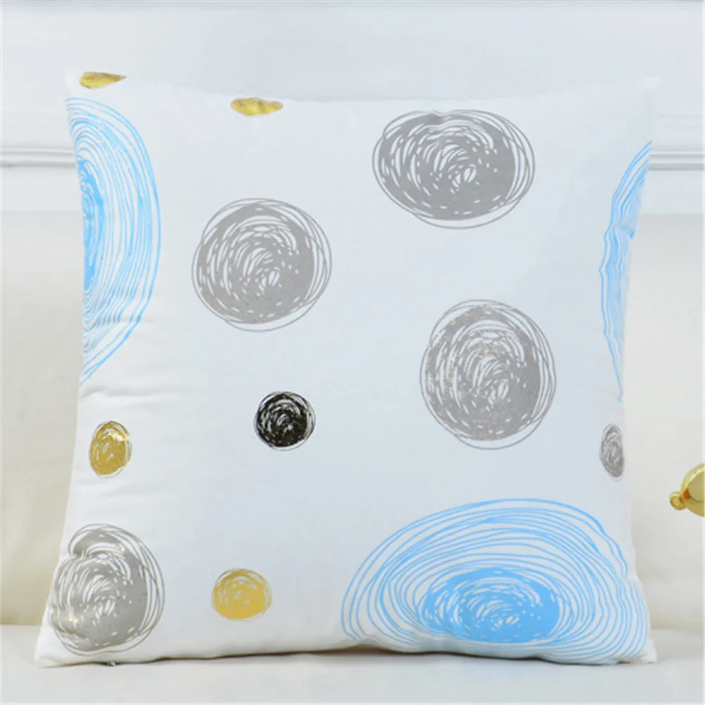 Подушка геометрической формы 45x45 синяя декоративная диванная подушка для дивана