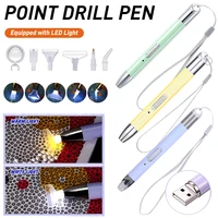 upgrade style usb charge diamond painting pen led drill pen 5d diamond painting tools with 2 light modes no need usb cable