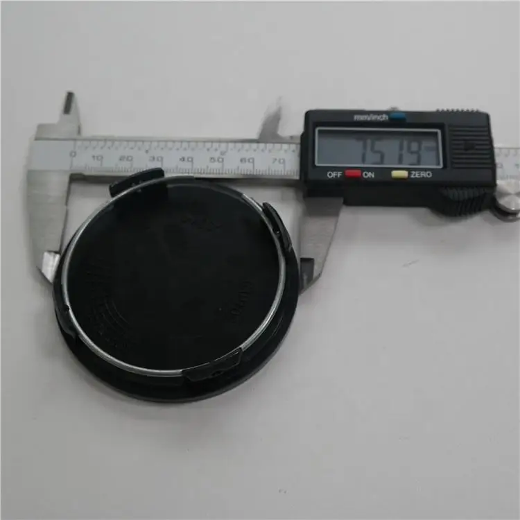 

car accessories Wheel caps Custom Plastic Black Color Blank 75mm Car Wheel Center Cap