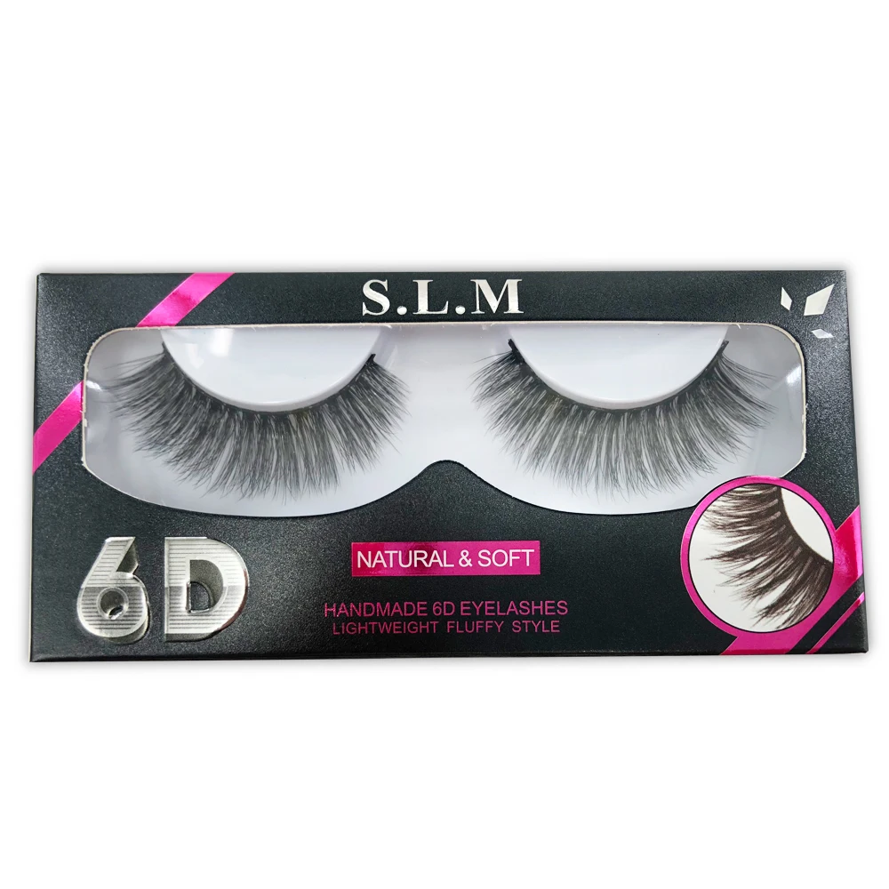 6D натуральные толстые ресницы для глаз ручной работы подвязка макияжа
