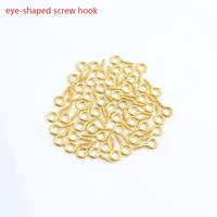 10pcs small tiny mini eye pins hooks eyelets screw threaded clasps hooks jewelry accessory claw nails beaded for making