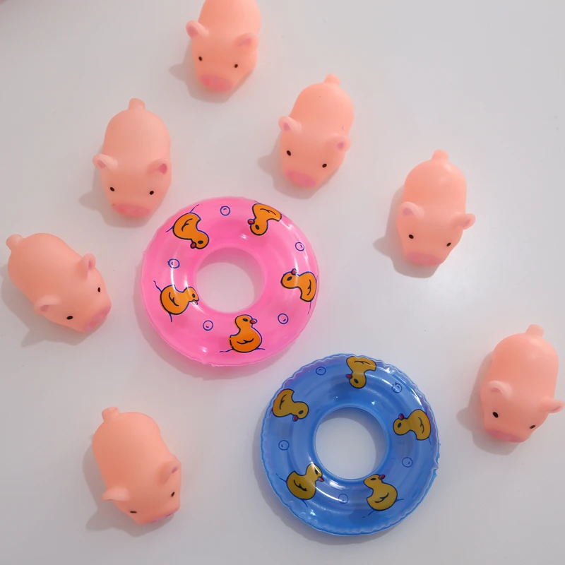 

1 Pcs Mini Swimming Buoy Lifebelt Ring For Doll Accessories baby doll accessories Baby Toys best Gift 2 Colors