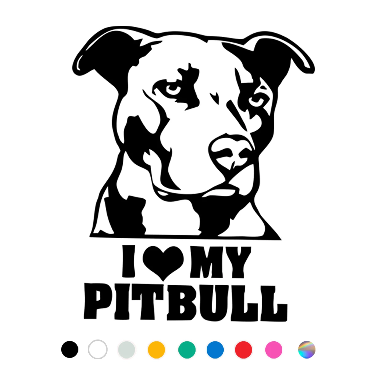 

14x11.5cm I Love PITBULL Dog Car Sticker Funny Decal For Cars Auto Motorcycle Bumper Window Door Body JAYJOE Vinyl Car Stickers