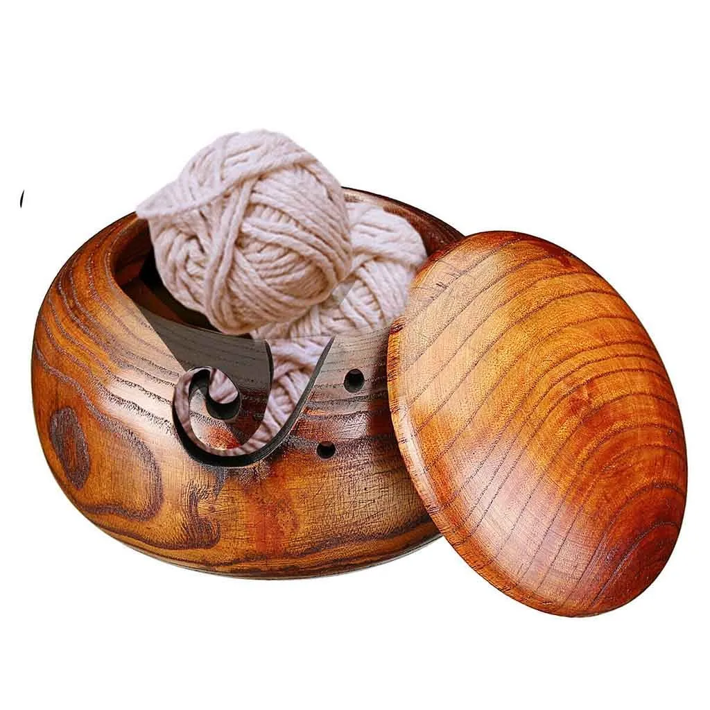 Лучшие продажи 2020 продуктов деревянная пряжа держатель для миски веревочки