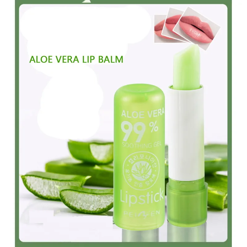Губная помада с алоэ вера увлажняющий бальзам для губ меняющий температуру