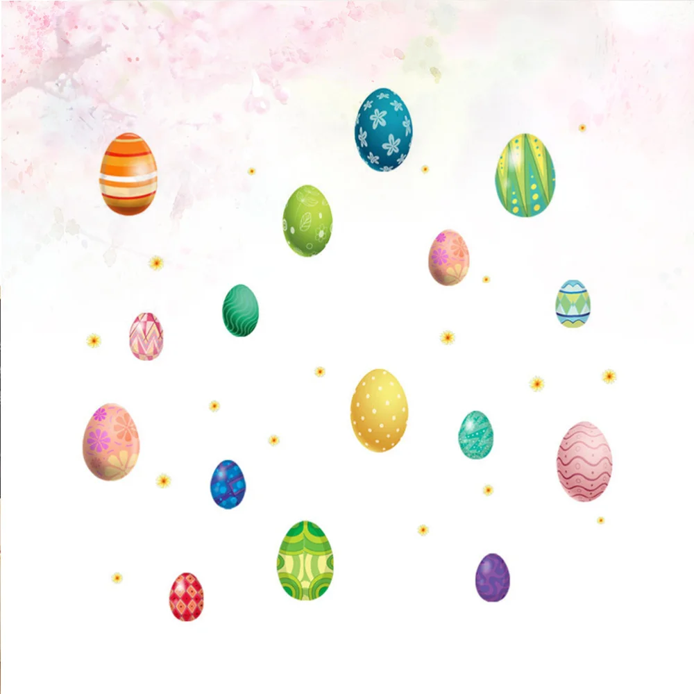 

Easter Colorful Egg Wall Paste Home Wall Decals Kids Room Background Wall Decor Kindergarten Sticker