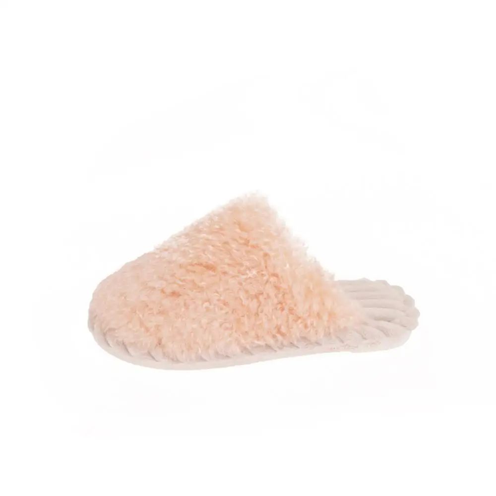 

New Style Ladies Indoor Slippers Winter Home Warmth Soft Non-Slip Loor Indoor Flat Furry Shoes Pure Color Cute Ladies Slippers