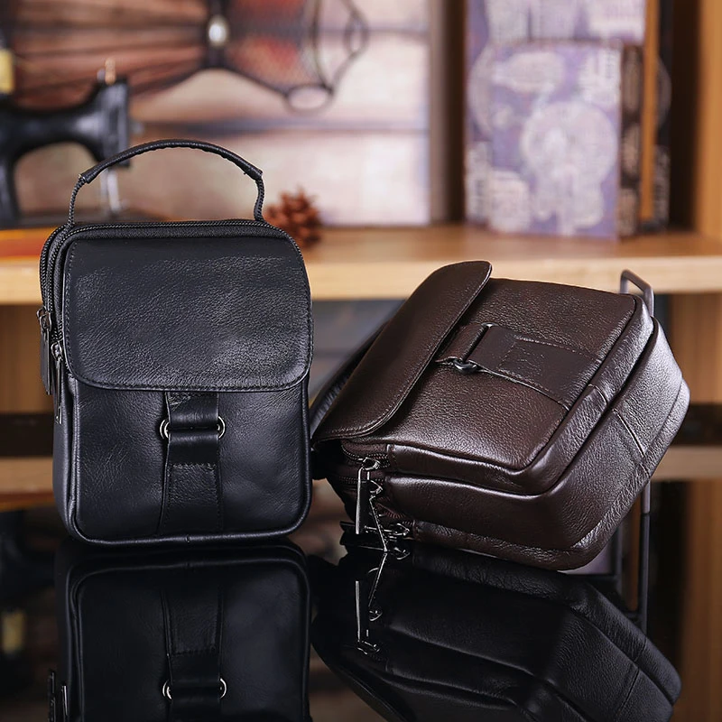 YIANG мужская сумка-мессенджер из яловой кожи сумка через плечо поясной ремень