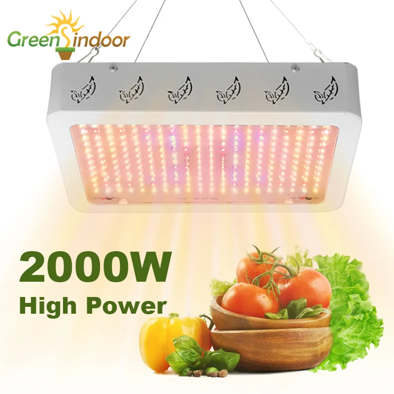 

Greensindoor 1000W 2000W светодиодный светильник полный спектр 380-730nm УФ Phytolamp для выращивания растений в теплицах для 2' x 3 "Гроу тенты коробка