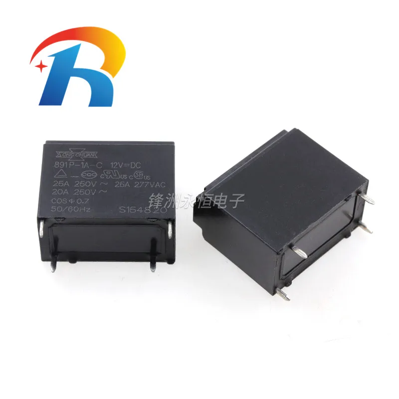 5 шт./лот Новое реле 891WP-1A-C-12VDC 891WP-1A-C-24VDC 891WP-1A-C 12В 24В 25А 4PIN водонагреватель кондиционирование выделено