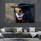 Каркас-маска, фотография, черная татуировка, искусство на стену, картина для гостиной, украшение для дома