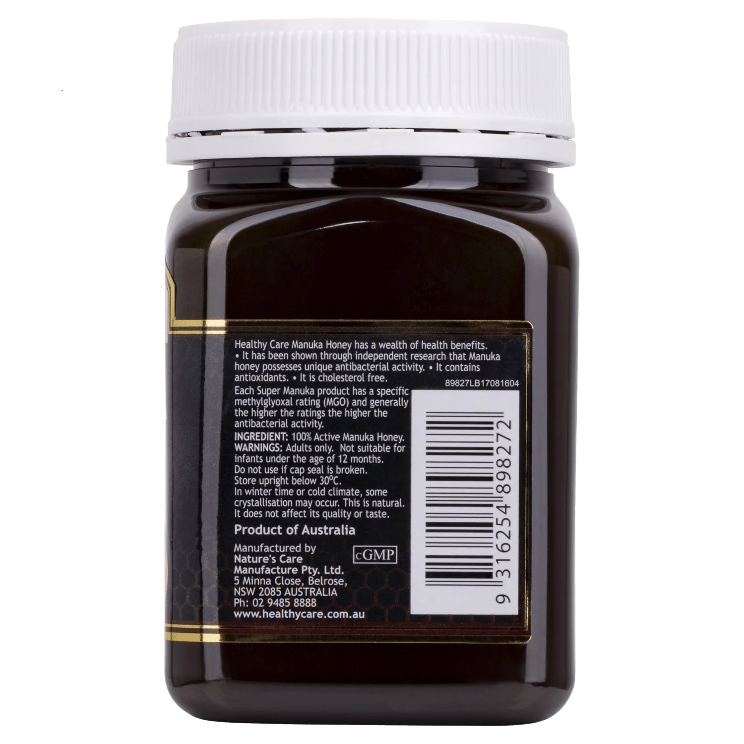 Оригинальное Австралийское средство для здорового здоровья Manuka Honey UMF20 + MGO400 500 г