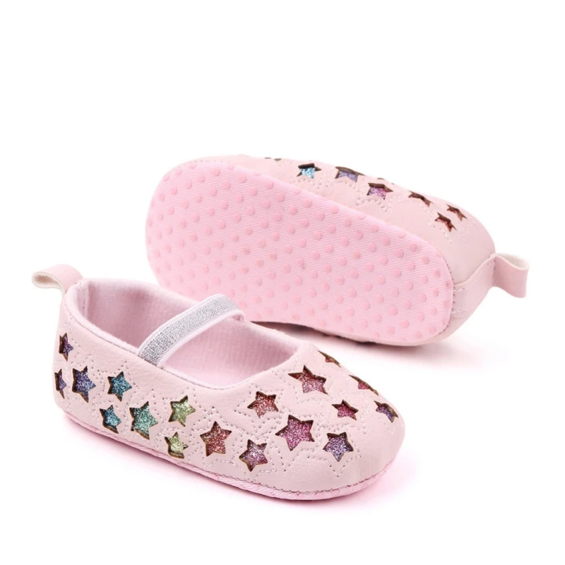 

Baby Girls Shoes Autumn Warm Star Heart Design Anti-Slip Toddler Soft Soled Casual Walking Shoes For Newborn