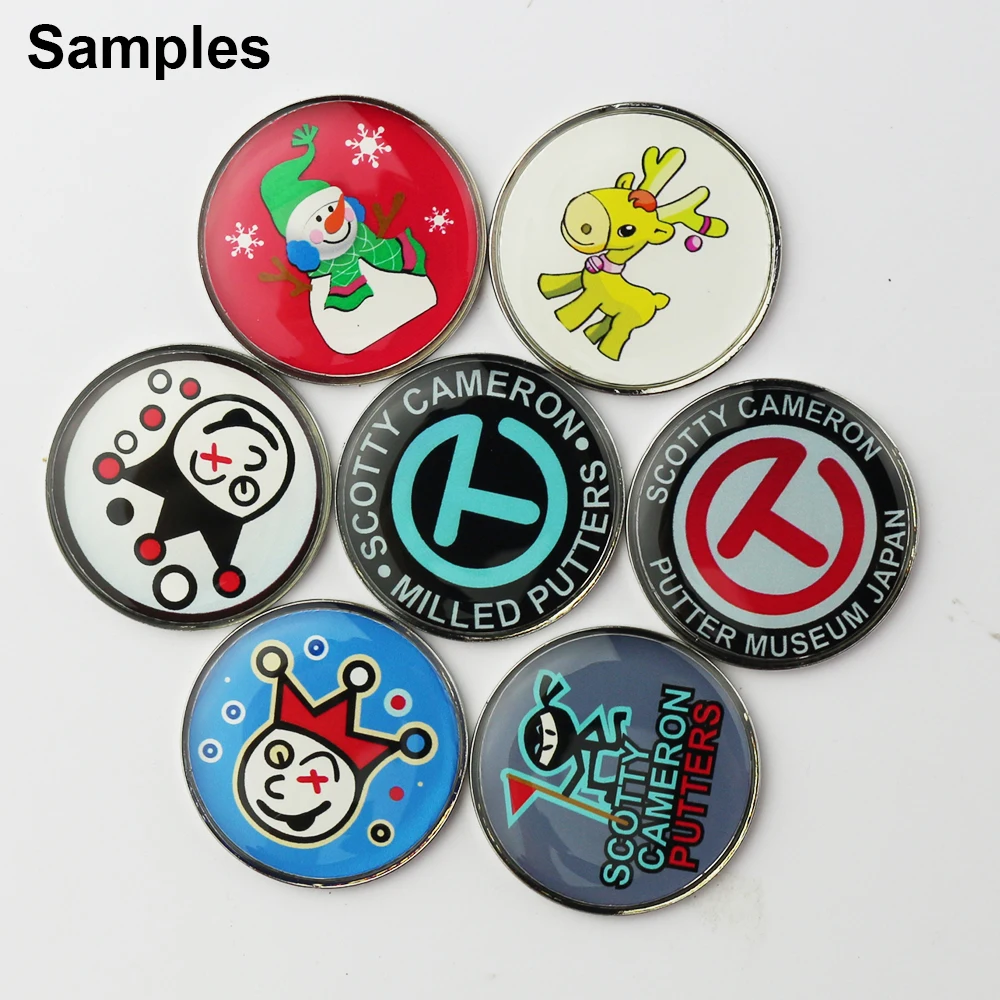 Маркеры для мяча гольфа PINMEI упаковка из 10 печатных маркеров с индивидуальным