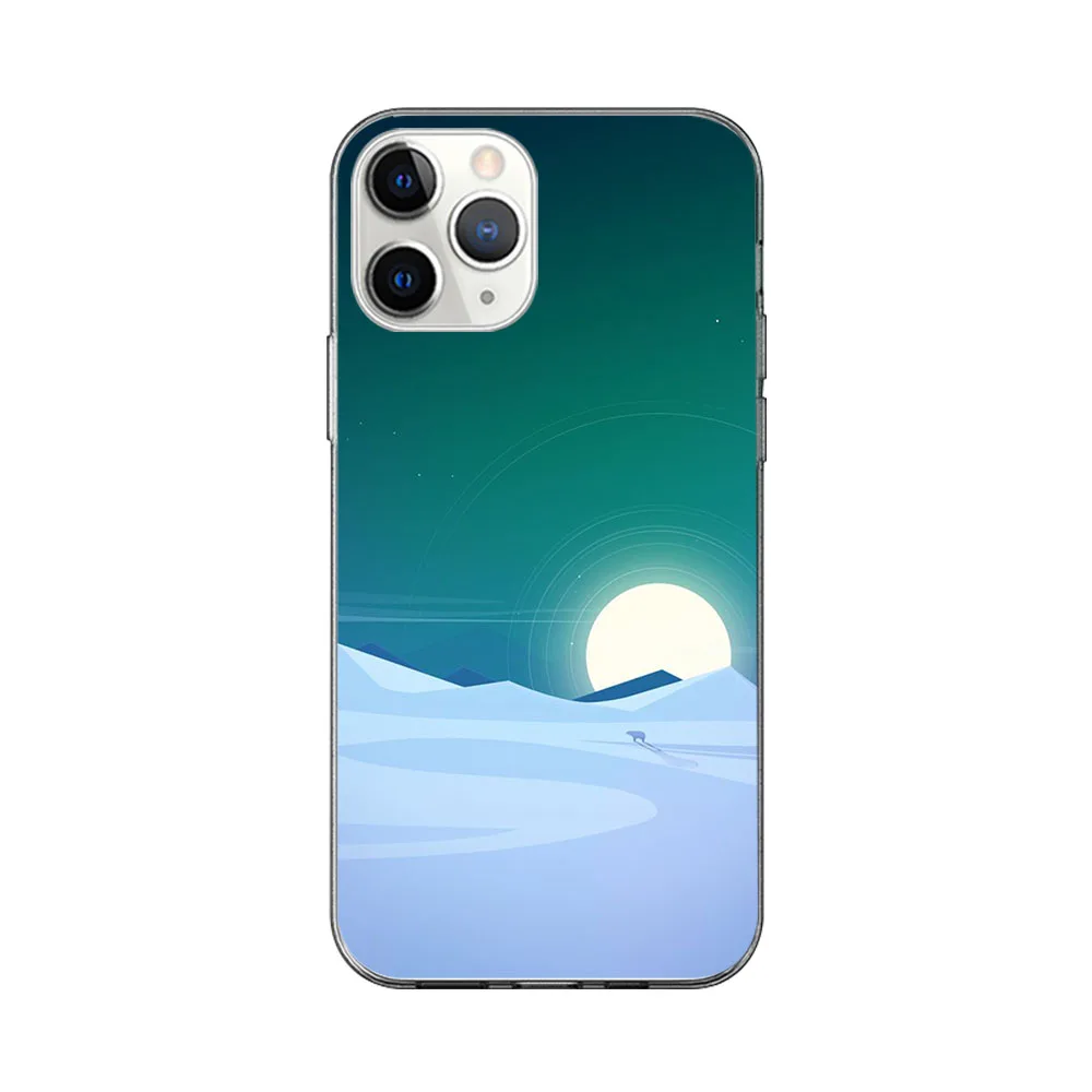 

Romantic Sunset Case For iPhone 12 11 Pro Max Cover for iPhone X XR XS MAX 7 8 6 6S Plus 5S SE 2020 Soft Silicon TPU Phone Funda