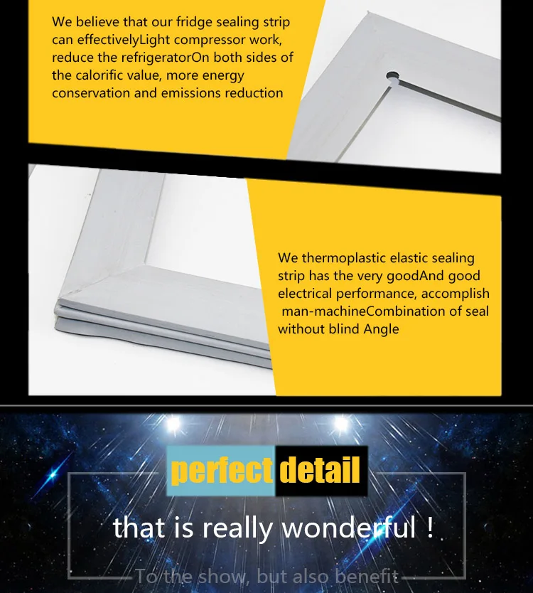 

Non toxic, environmental friendly and magnetic refrigerator sealing strip