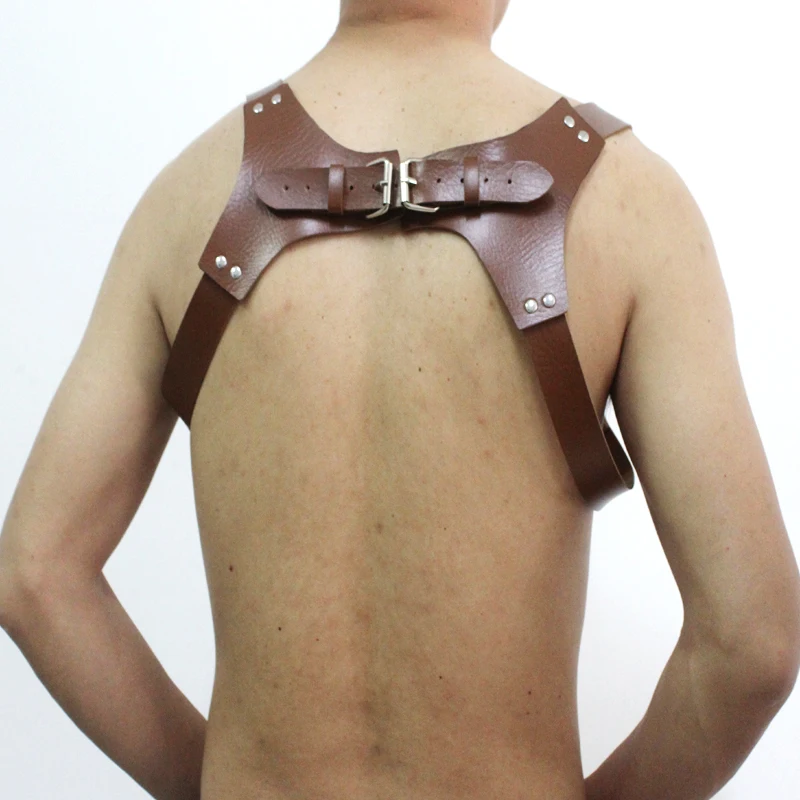 Фетиш мужчины гей грудь ремни мужские кожаные экзотические топы регулируемые