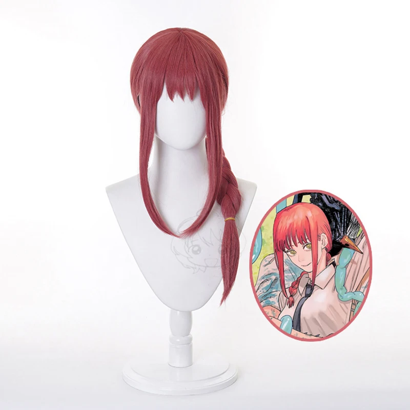 

Anime Chainsaw Man Makima Cosplay Wigs Braided Hair Headwear Mix Halloween Unisex Hair Wig Cosplay Prop
