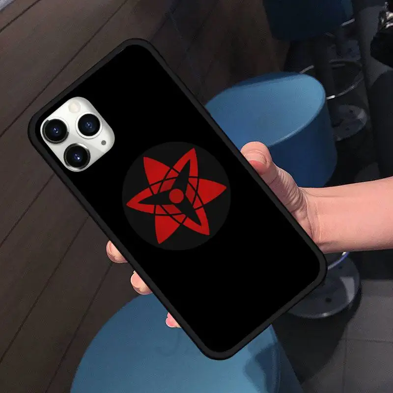 

Naruto Akatsuki Kakashi eye LOGO Phone Case For iphone 7 8 12 11 XR XS pro Max Mini plus Soft silicone cover shell funda