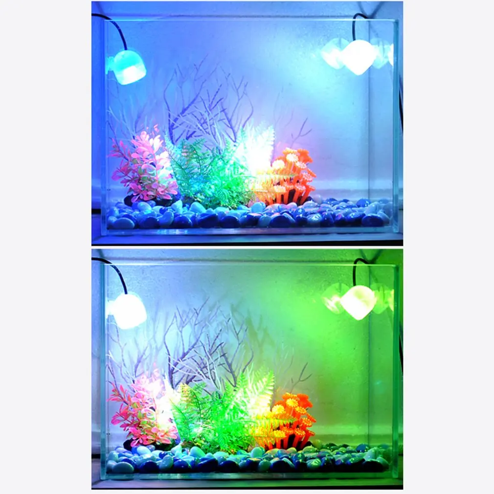 

Small Size Aquarium Waterproof LED Spotlight Submersible Light Convex Lens Suction Cup Fish Tank Decorative Lamp Indoor Lighting