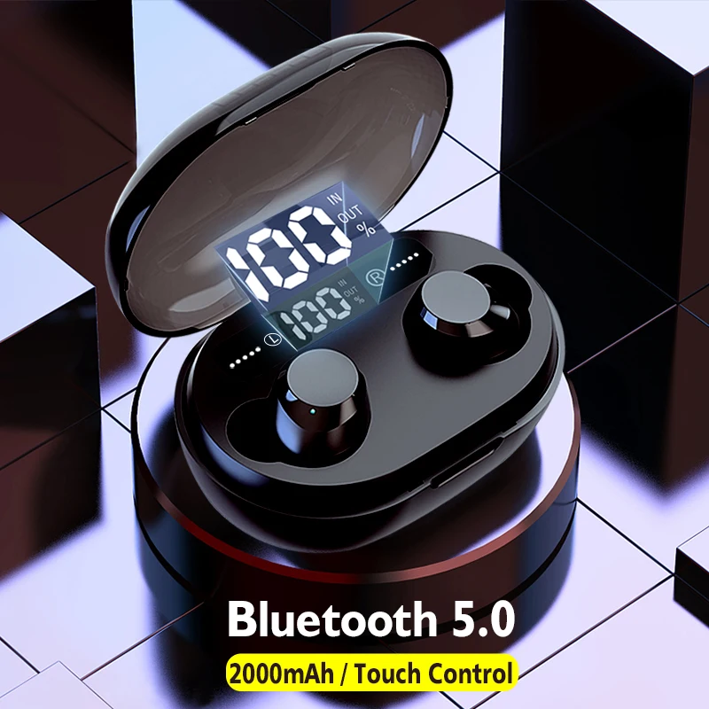C8S наушники вкладыши TWS Bluetooth Беспроводной сенсорный Управление с 2000 мАч