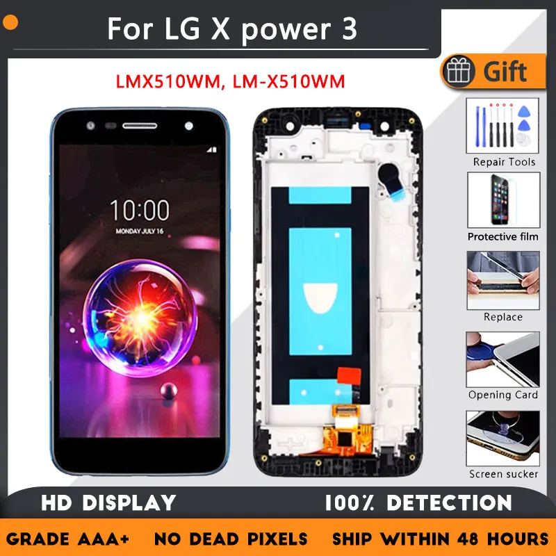 

5.5" Brand new Display For LG X power 3 LCD With Frame LMX510WM, LM-X510WM Display Touch Screen