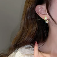 2022 new european and american fruit fashion mini ear nail temperament cherry cherry earrings lady earrings