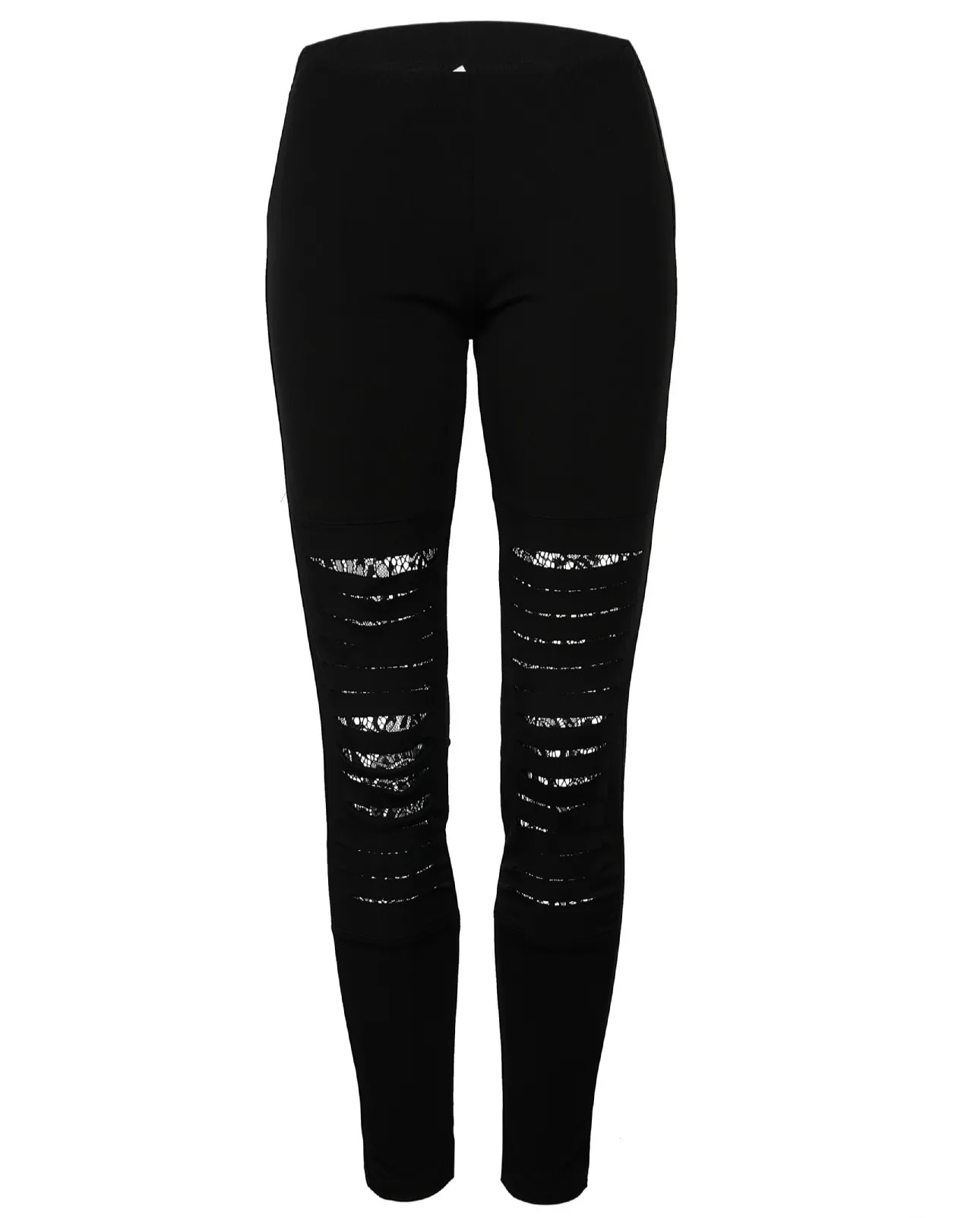 

SWYIVY 2019 Skinny Jeans Women Pants Holes Lace Pencil Pants Casual Trousers Black Stretch Ripped Jeans Women High Waist Elastic