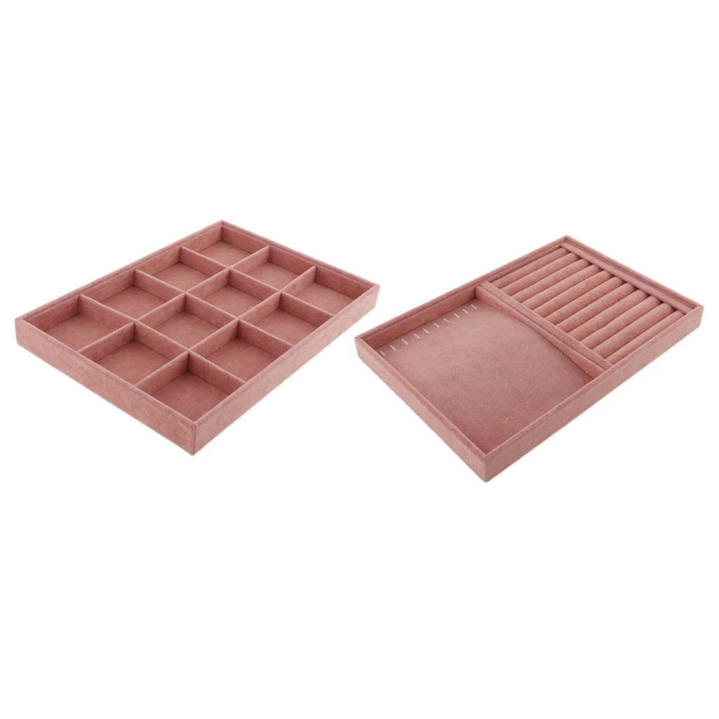 Модный Бархатный Дисплей для браслета коробка хранения ювелирных изделий 2 шт.