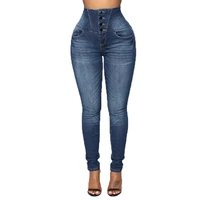 high waist sexy skinny women jeans botton up pencil denim pants ladies causal slim fit mom wear new hot cheap female trousers