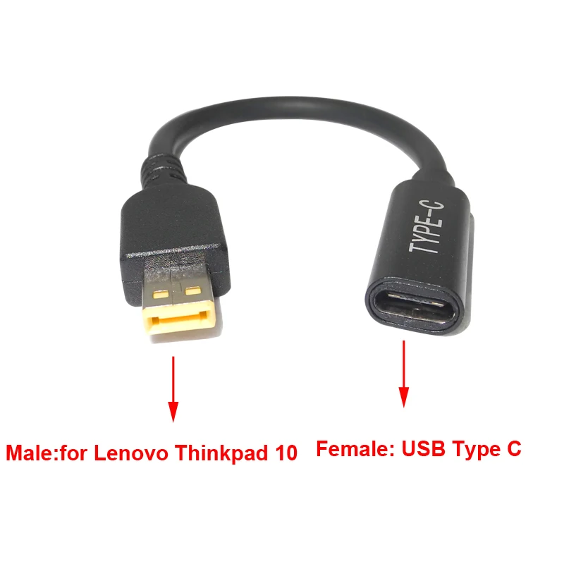 USB C PD адаптер питания конвертер Type зарядный кабель для ноутбука Lenovo ThinkPad 10 Helix 2