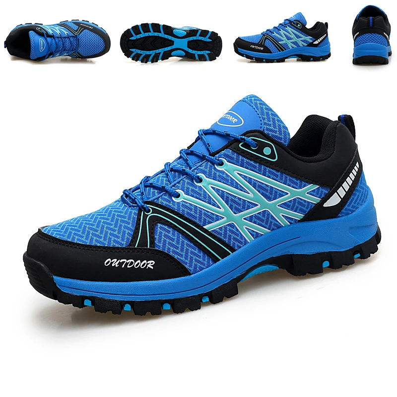 SALUDAS  Men Shoes Outdoor Running Shoes Casual Sneakers for Men Mesh Lightweight Breathable Hiking Shoes Outdoor Sneakers