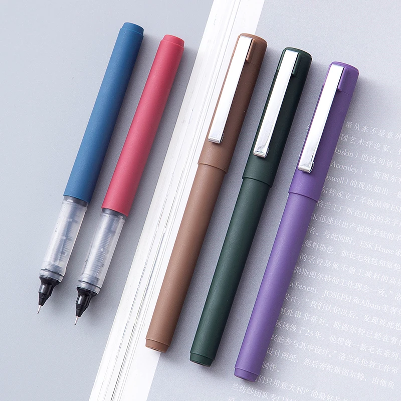 Простая креативная Студенческая нейтральная прямая жидкая шариковая ручка