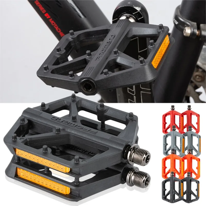 2021 Mountain Road  Bicycle Pedal Bearing Width-Width Non-slip Bike Reflector XC Off-road pedal pedal clip mtb rainbow