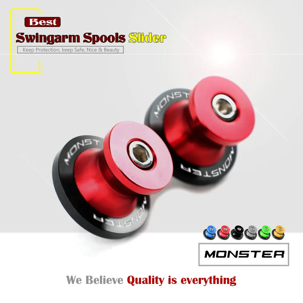 

M6 Motorcycle CNC Stands Screw sliders Swingarm Spool Slider for Ducati M900 M 900 Monster 821 400 620 695 696 796 821 1100 1200