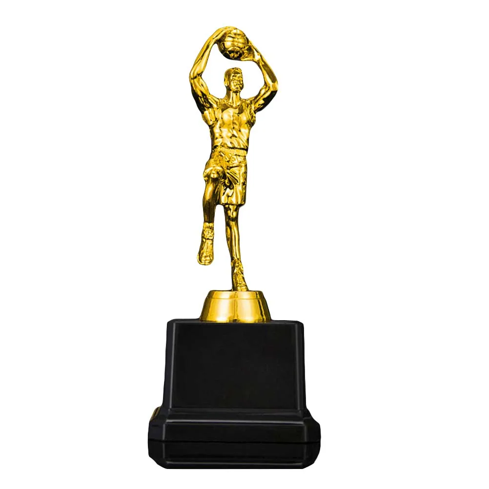 

1pcs Basketball Trophies Plastic Golden Basketball Figure Award Prime Prize Trophy for Sport Competitions