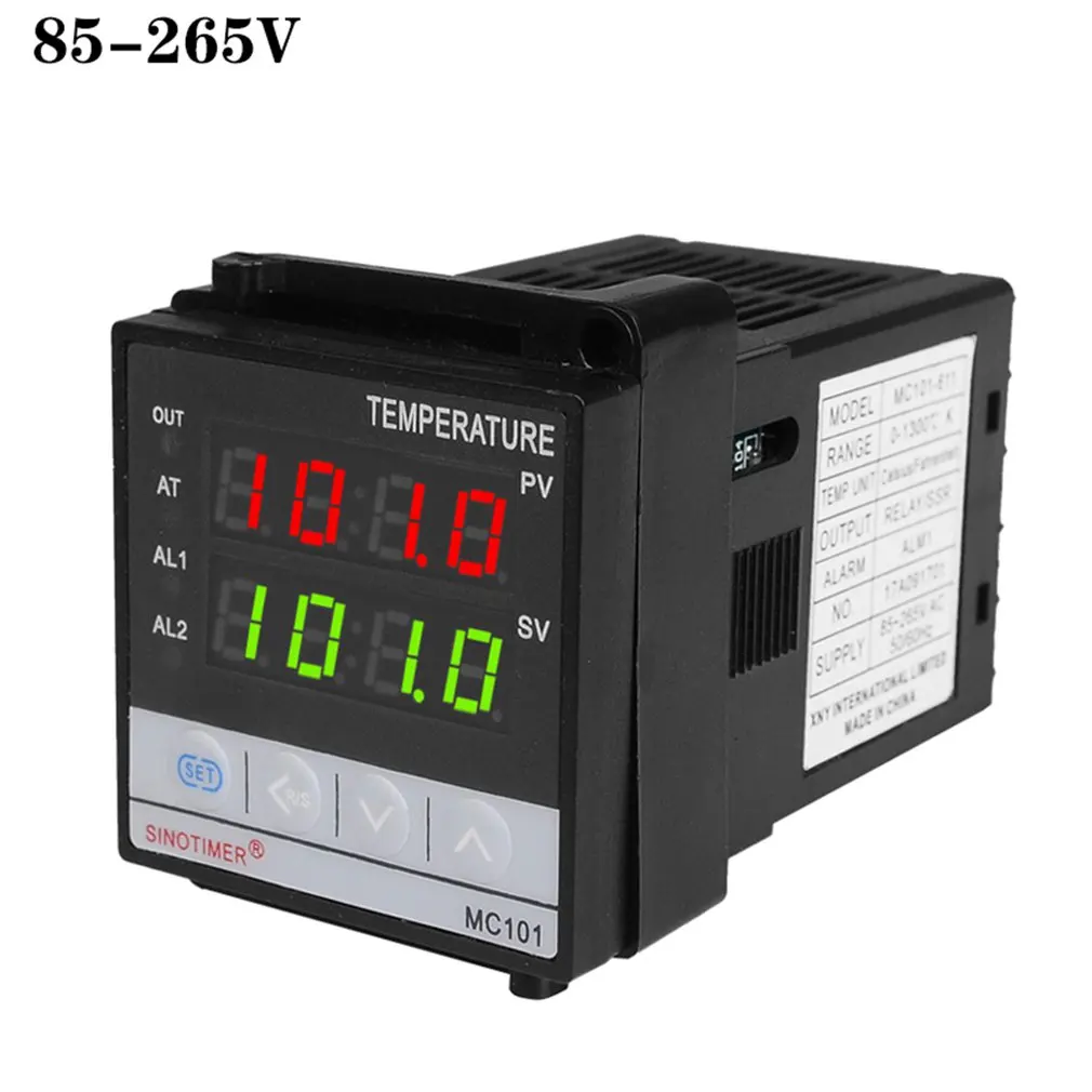 

Power Supply Direct Current Input PT100 Thermocouple Digital PID Temperature Controller SSR Relay Output For Heat With Alarm
