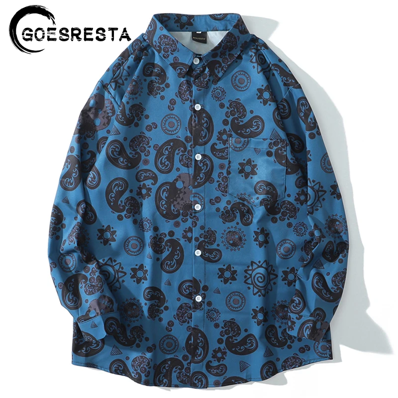 Осень 2020 модная рубашка в стиле хип-хоп Мужская Уличная одежда большого размера с