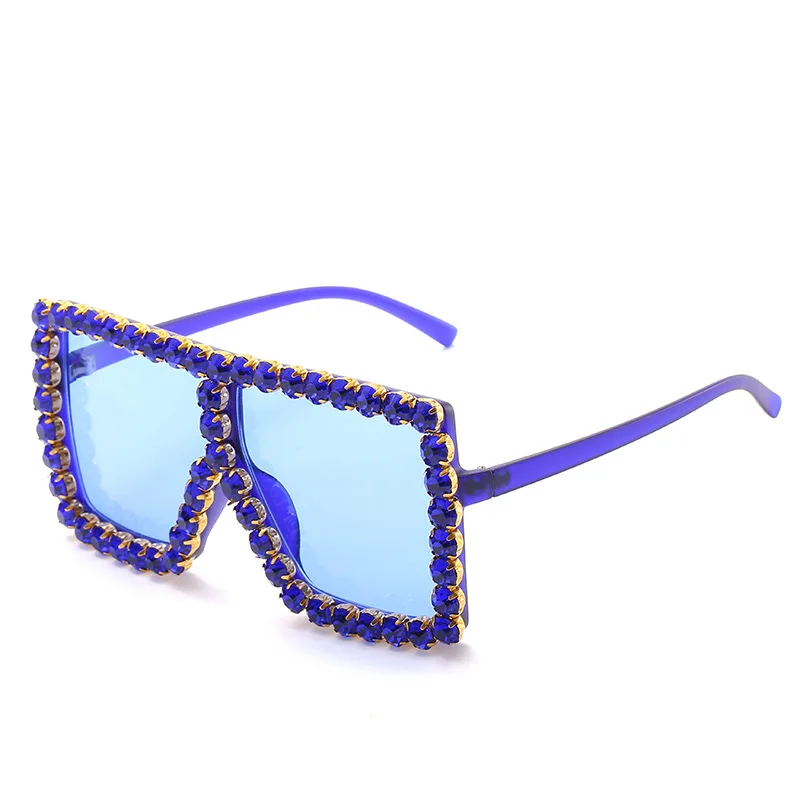 

2020 Oversized Rhinestone Sunglasses Women Fashion Square Sun Glasses Vintage Luxury Eyeglasses Men Gafas De Sol De Los Hombres